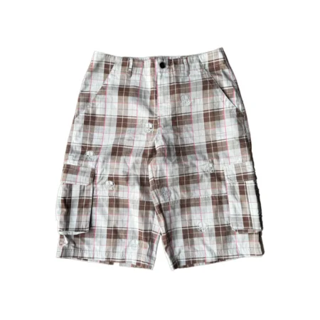 Peace in war “picnic” plaid shorts