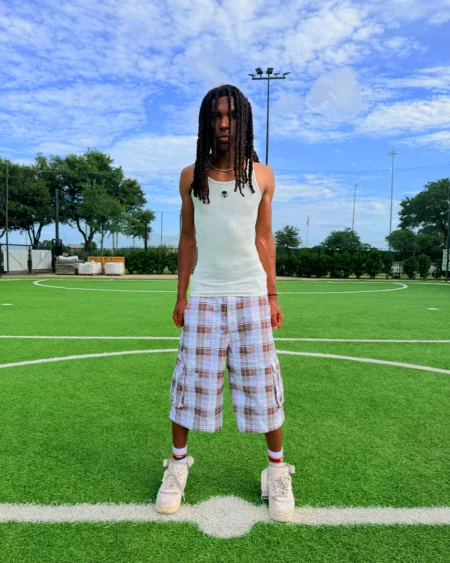 Peace in war “picnic” plaid shorts